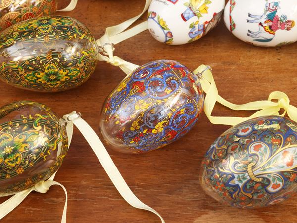 Series of eleven crystal eggs, Hotschenreuther