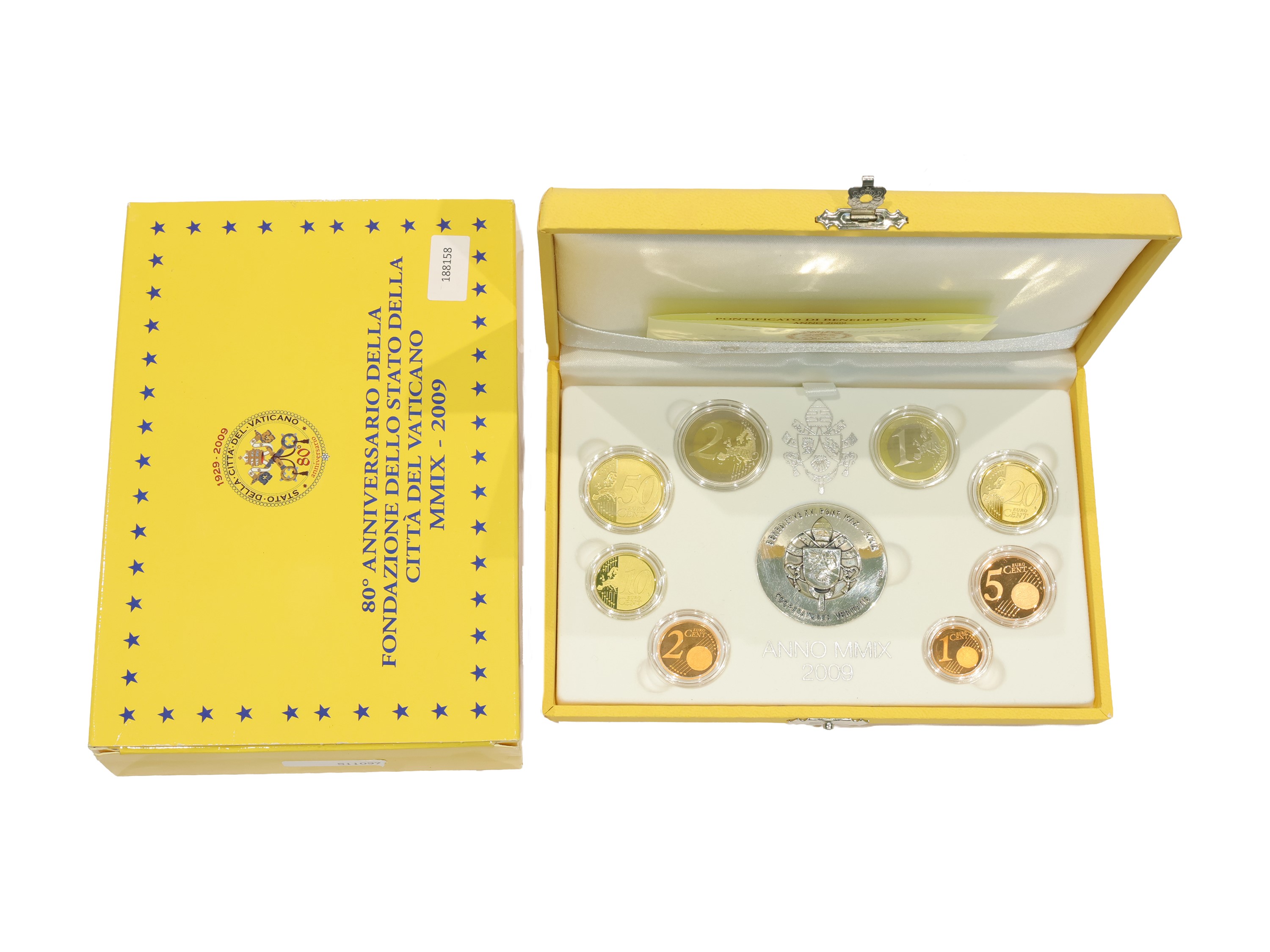 Papa Benedetto XVI, Serie divisionale annuale ufficiale delle monete Euro proof (Vaticano 2009)