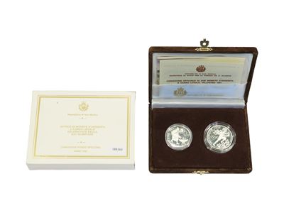 San Marino 1991, Dittico di Monete in Argento Proof