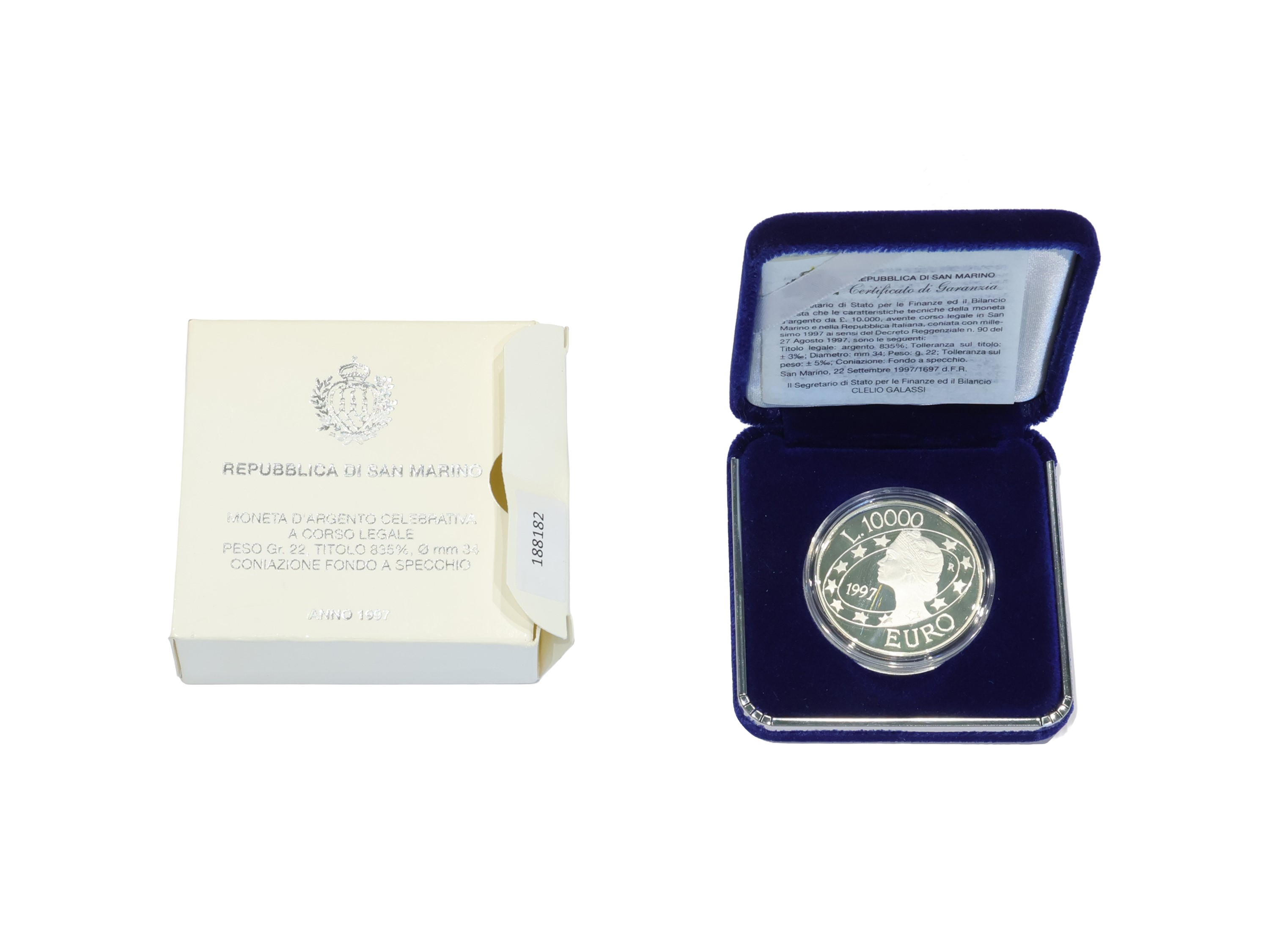 Repubblica di San Marino, Moneta commemorativa in argento (Fondo a specchio, proof) 1997
