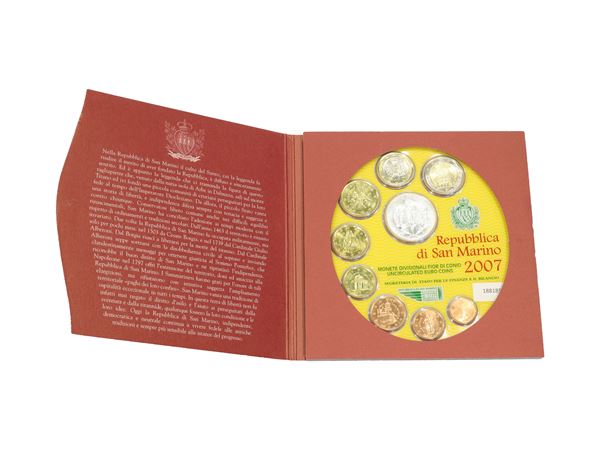 San Marino Republic 2007, Set of 9 divisional coins