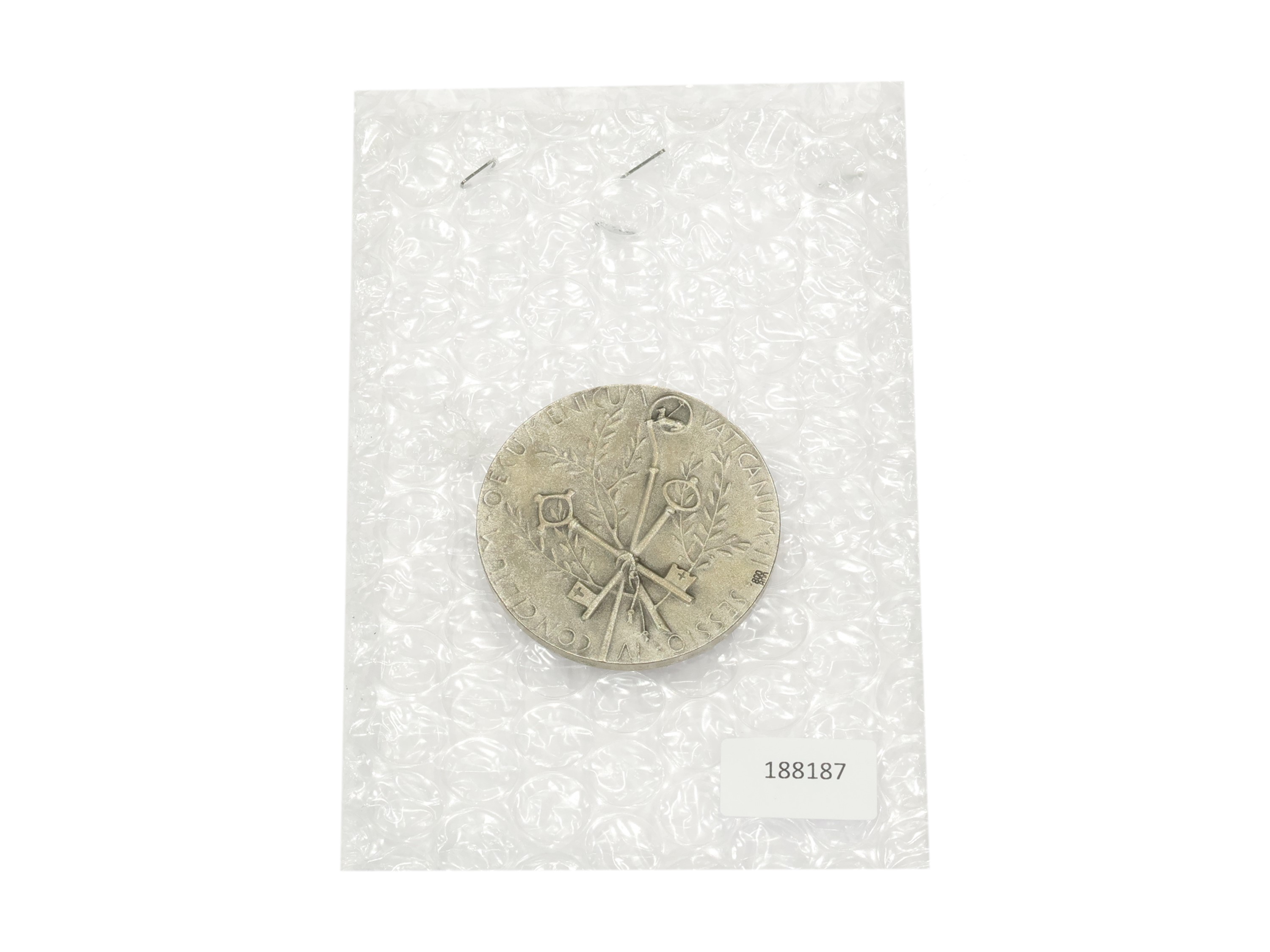 Vaticano, Medaglia papale straordinaria commemorativa ufficiale del 1965, Papa Paolo VI, argento