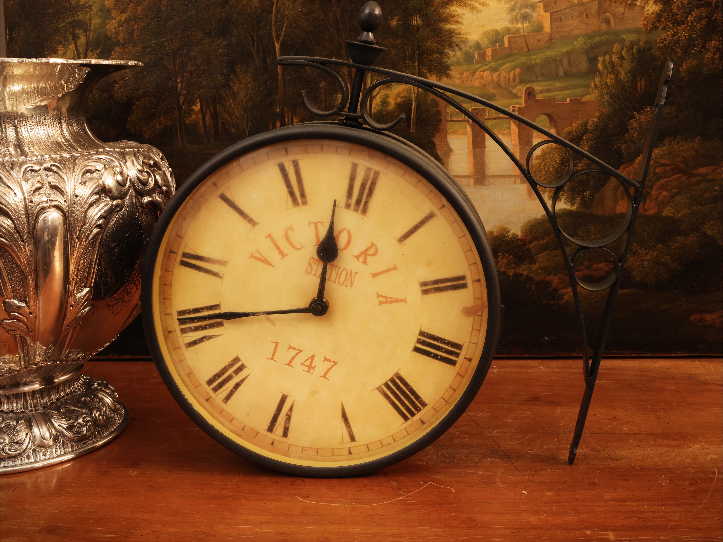 Orologio da parete in metallo, diametro 25 cm