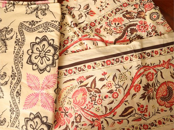 Three Indian cotton half-pieces
