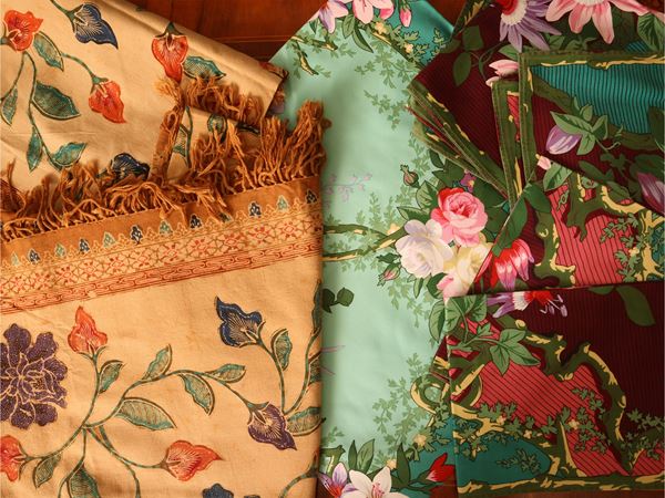 Three cotton tablecloths