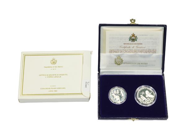 San Marino 1993, Diptych of Proof legal tender silver coins