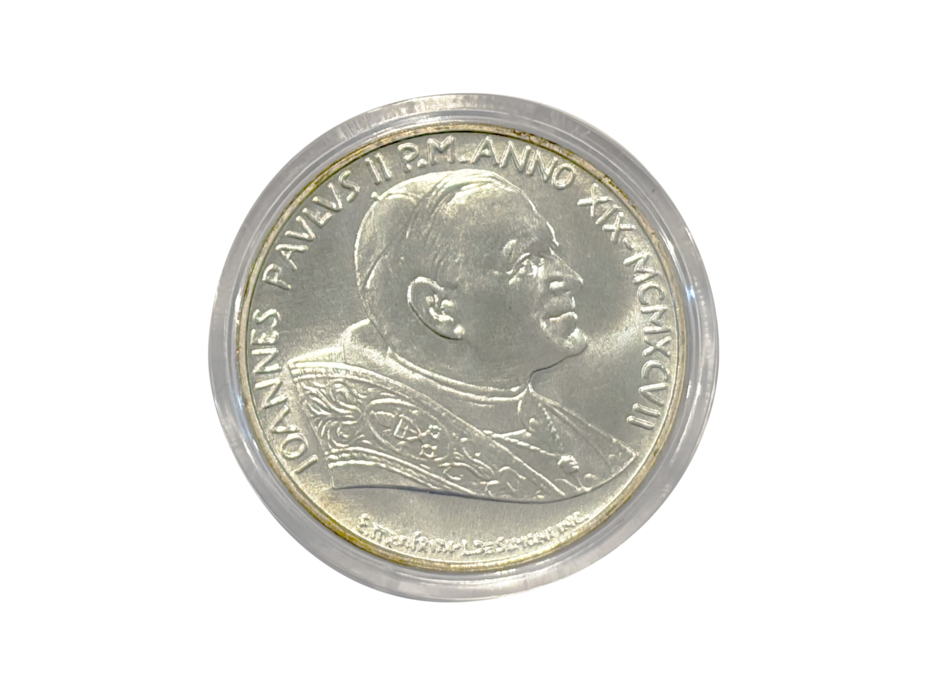 Giovanni Paolo II, Moneta celebrativa in argento per la XII Giornata Mondiale della Gioventù (Vat...