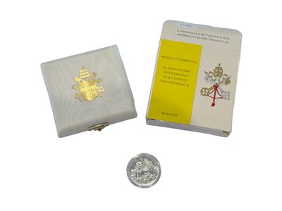 Papa Giovanni Paolo II, Vaticano 1996 – Moneta celebrativa 50° Anniversario del Sacerdozio, argen...