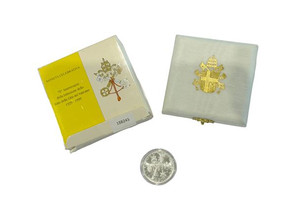 Vaticano 1999, Moneta celebrativa 70° Anniversario Istituzione Stato della Città del  Vaticano