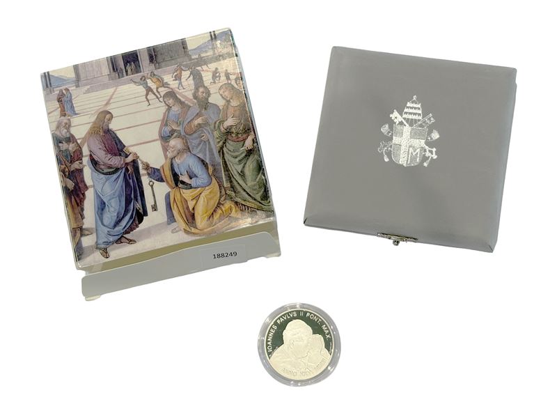 Papa Giovanni Paolo II, Vaticano 2003 — Moneta celebrativa del XXV Anno di Pontificato, argento 9...