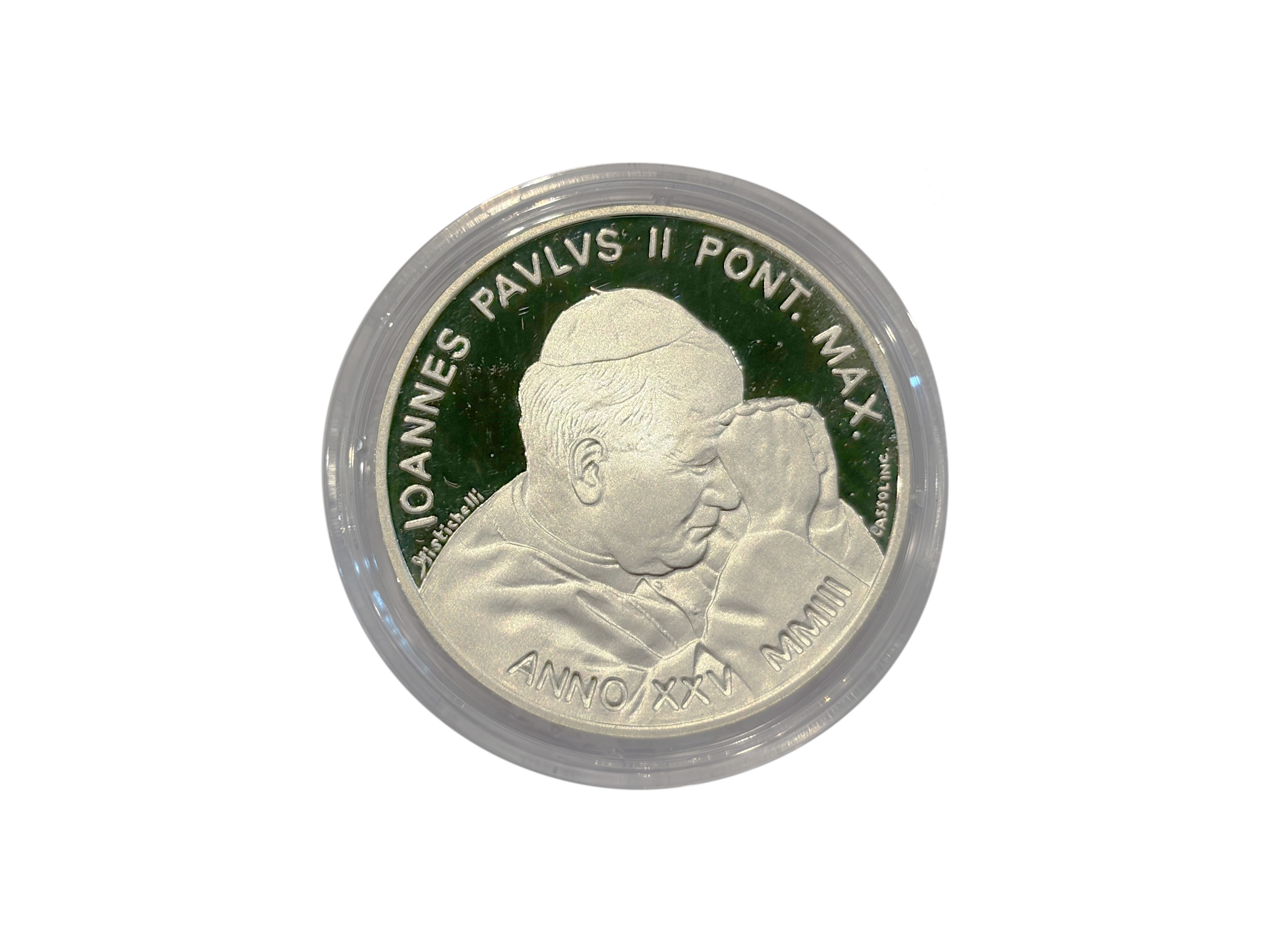 Papa Giovanni Paolo II, Vaticano 2003 — Moneta celebrativa del XXV Anno di Pontificato, argento 9...