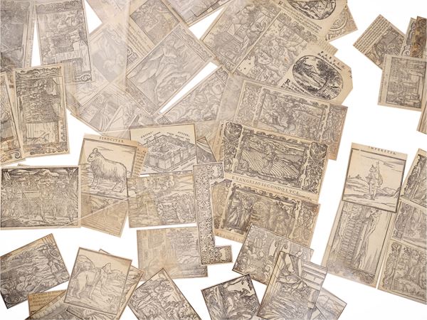 Collection of biblical woodcut cartoons