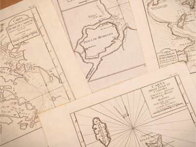 Quattro mappe settecentesche (incisioni su rame)
