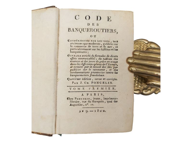 Poncelin, Code des banqueroutiers