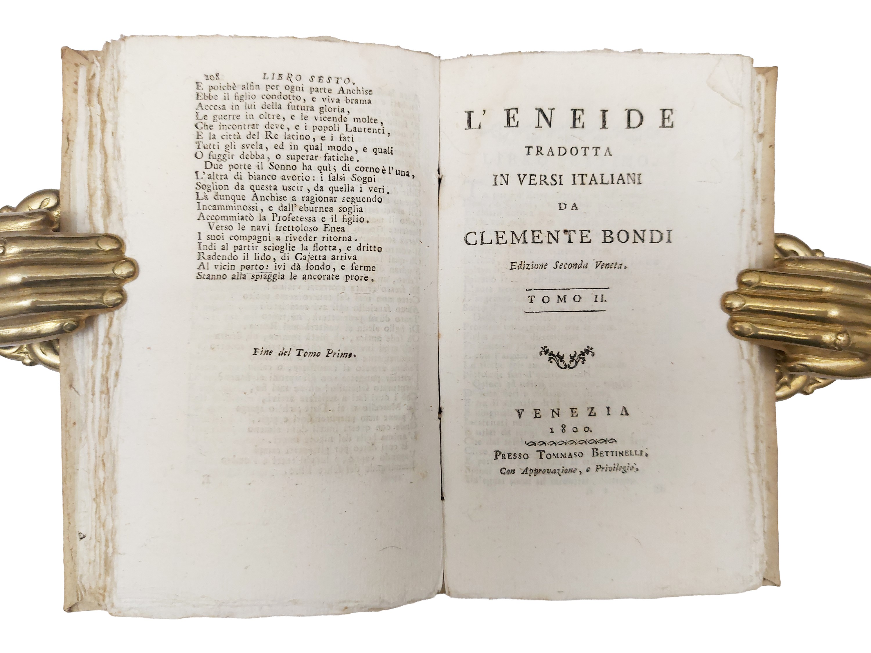 Publius Vergilius Maro - L'Eneide tradotta in versi italiani da Clemente Bondi, edizione seconda ...