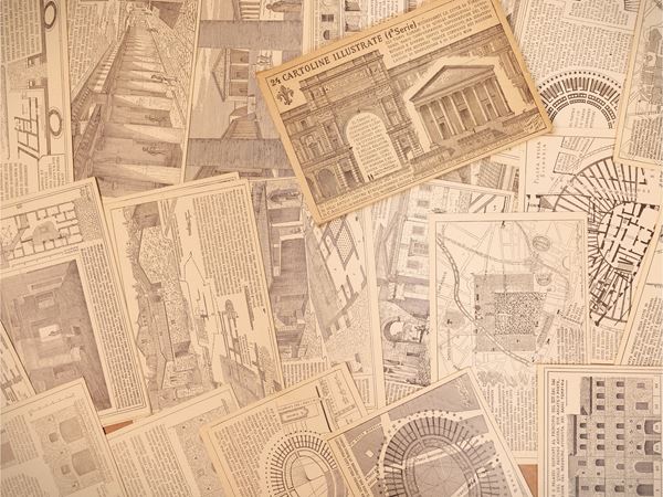 24 Cartoline illustrate (1a Serie) riguardanti la città di Firenze