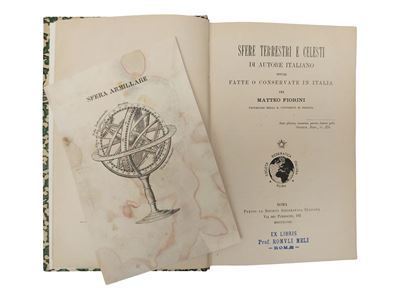 Sfere terrestri e celesti (ed. italiana, 1899) — testo a stampa con incisione