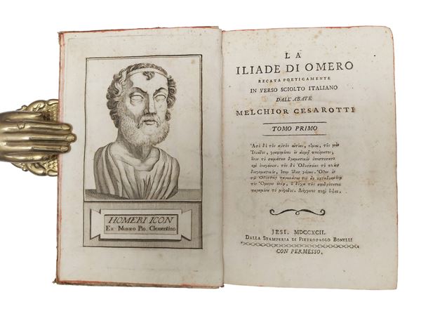 La Iliade di Omero recata poeticamente in verso sciolto italiano dall'abate Melchior Cesarotti