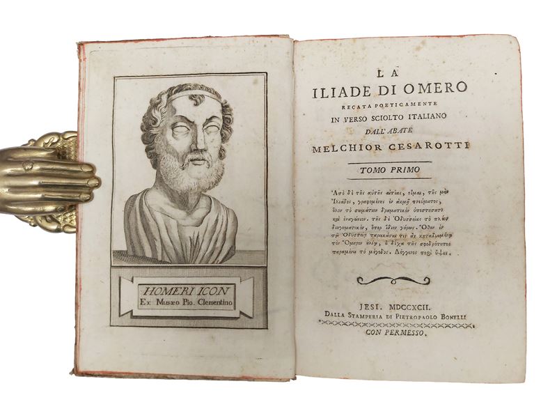 Homerus (attr.) - La Iliade recata poeticamente in verso sciolto da Melchior Cesarotti