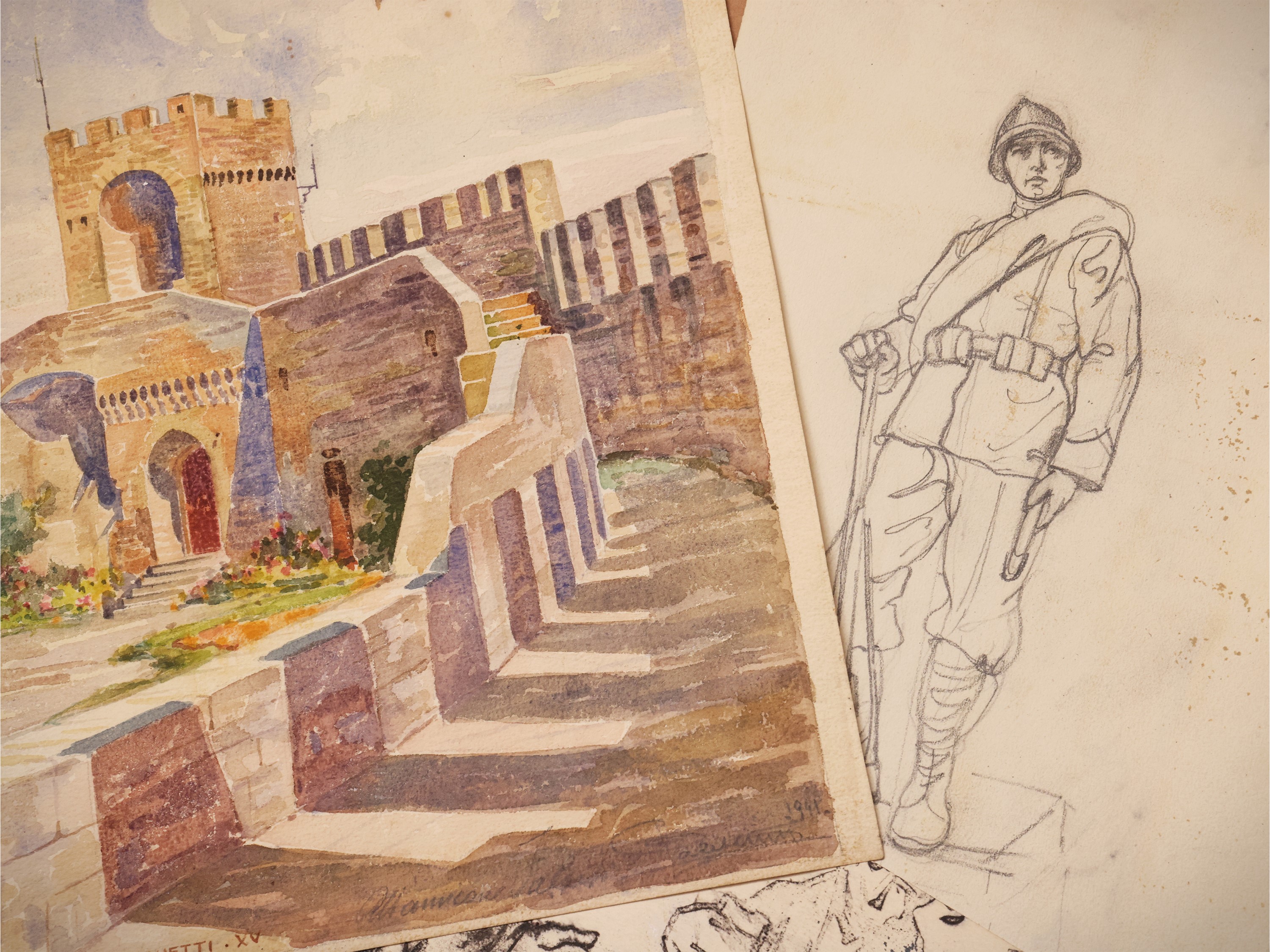 Alberto Manetti, Miscellanea di schizzi e disegni