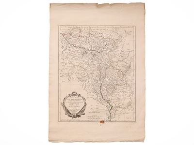 P. Santini (editore), Carte de la Lithuanie Russienne, incisione all’acquaforte con contorni colo...