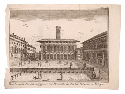 Veduta della Piazza Maggiore col Prospetto del Publico Palazzo in Bologna