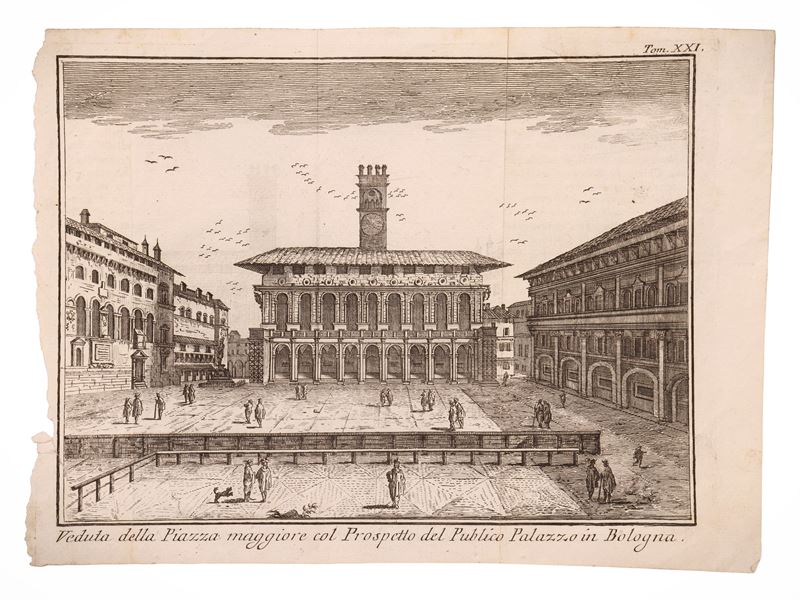 Thomas Salmon - Veduta della Piazza Maggiore col Prospetto del Publico Palazzo in Bologna