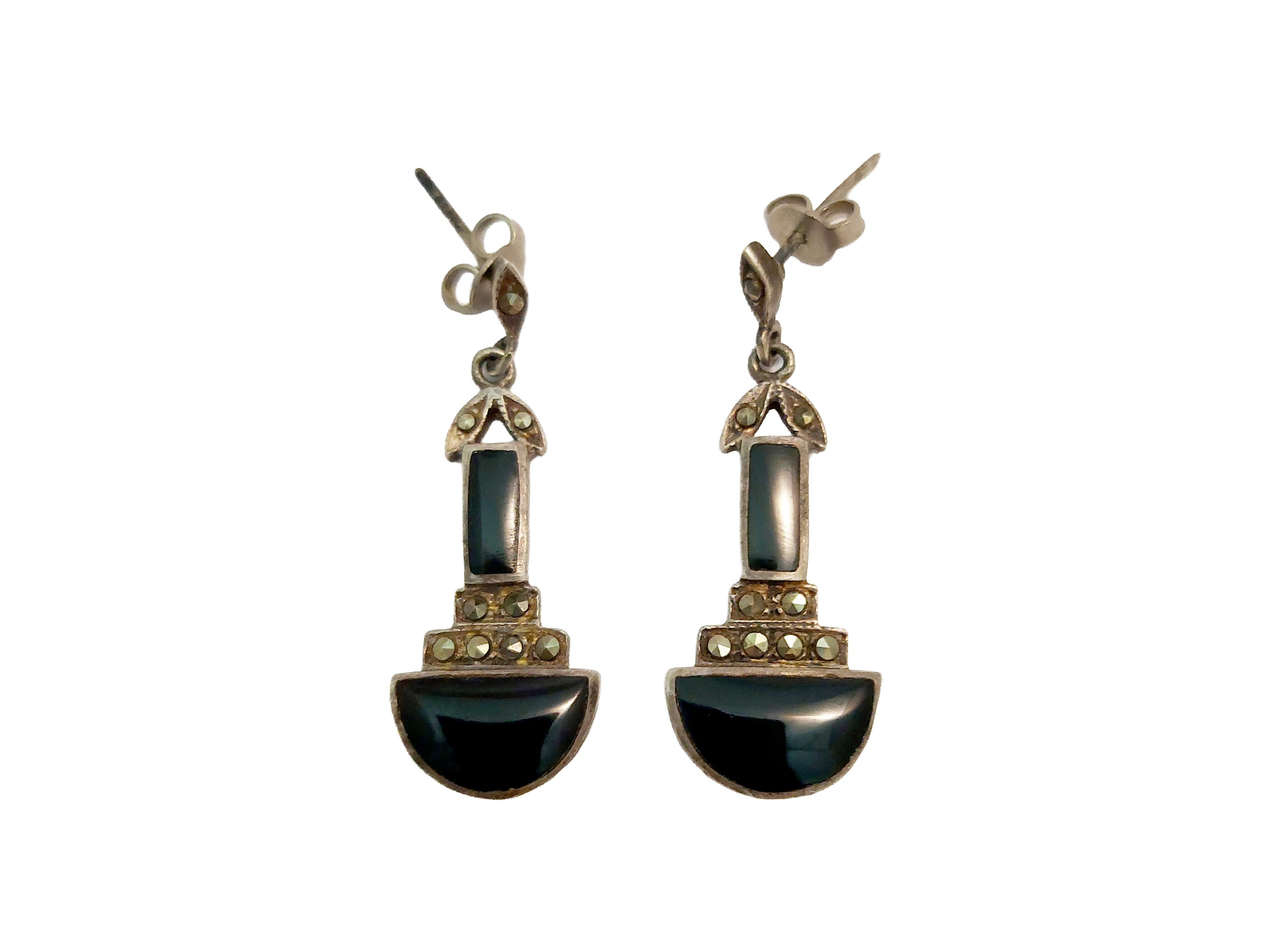 Orecchini in Argento 925 in Stile Decò