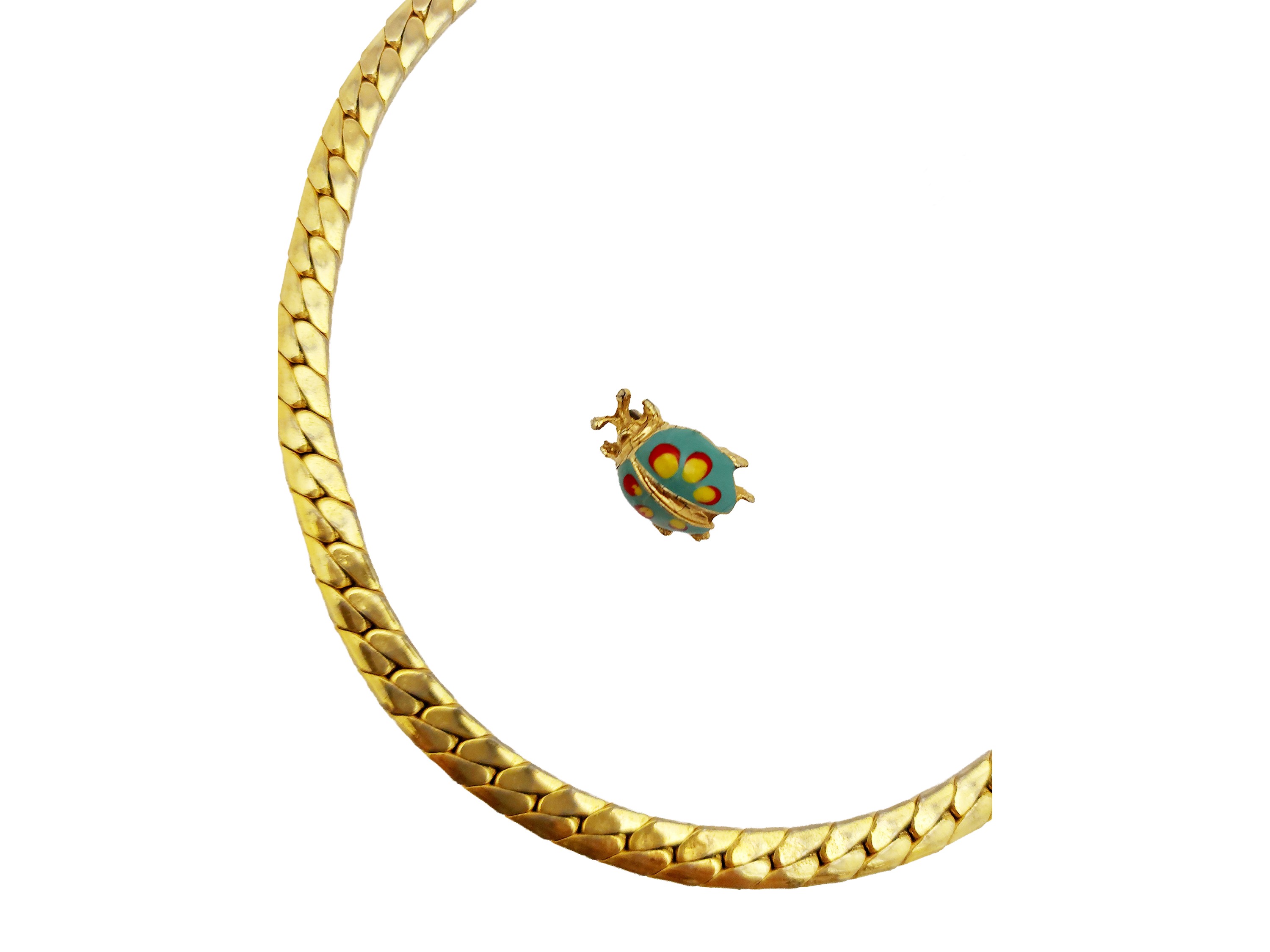 Collana e Spilla in Metallo Golden Tone