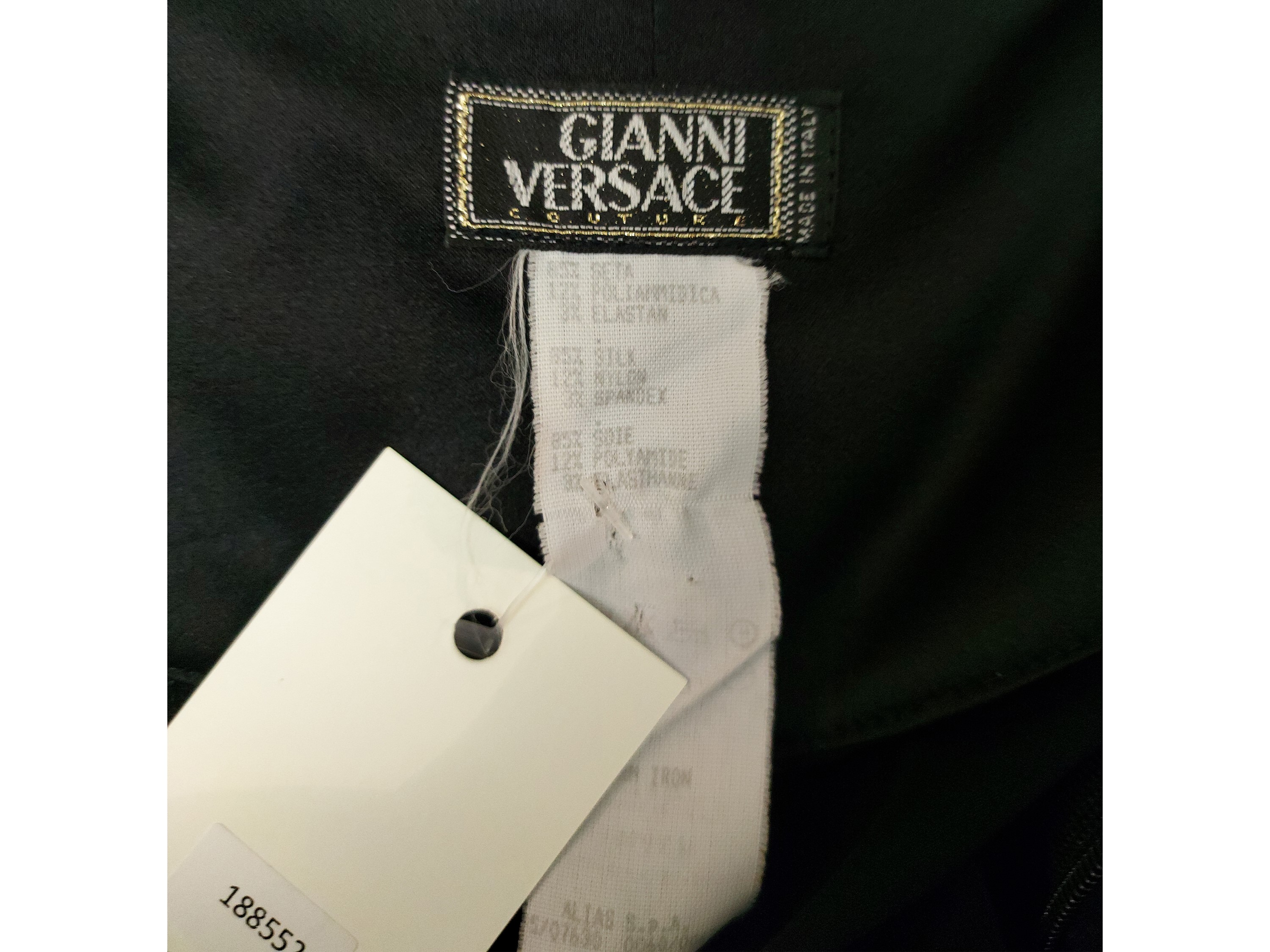 Gianni Versace - Abito Lungo da Sera in Misto Seta Nera