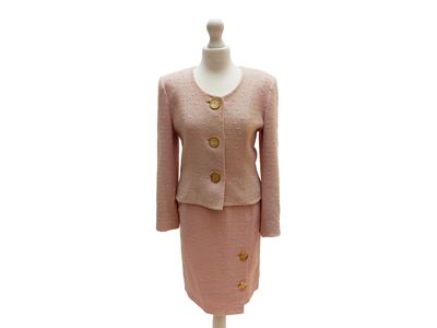 Givenchy, Tailleur in tweed di cotone rosa (anni Novanta)