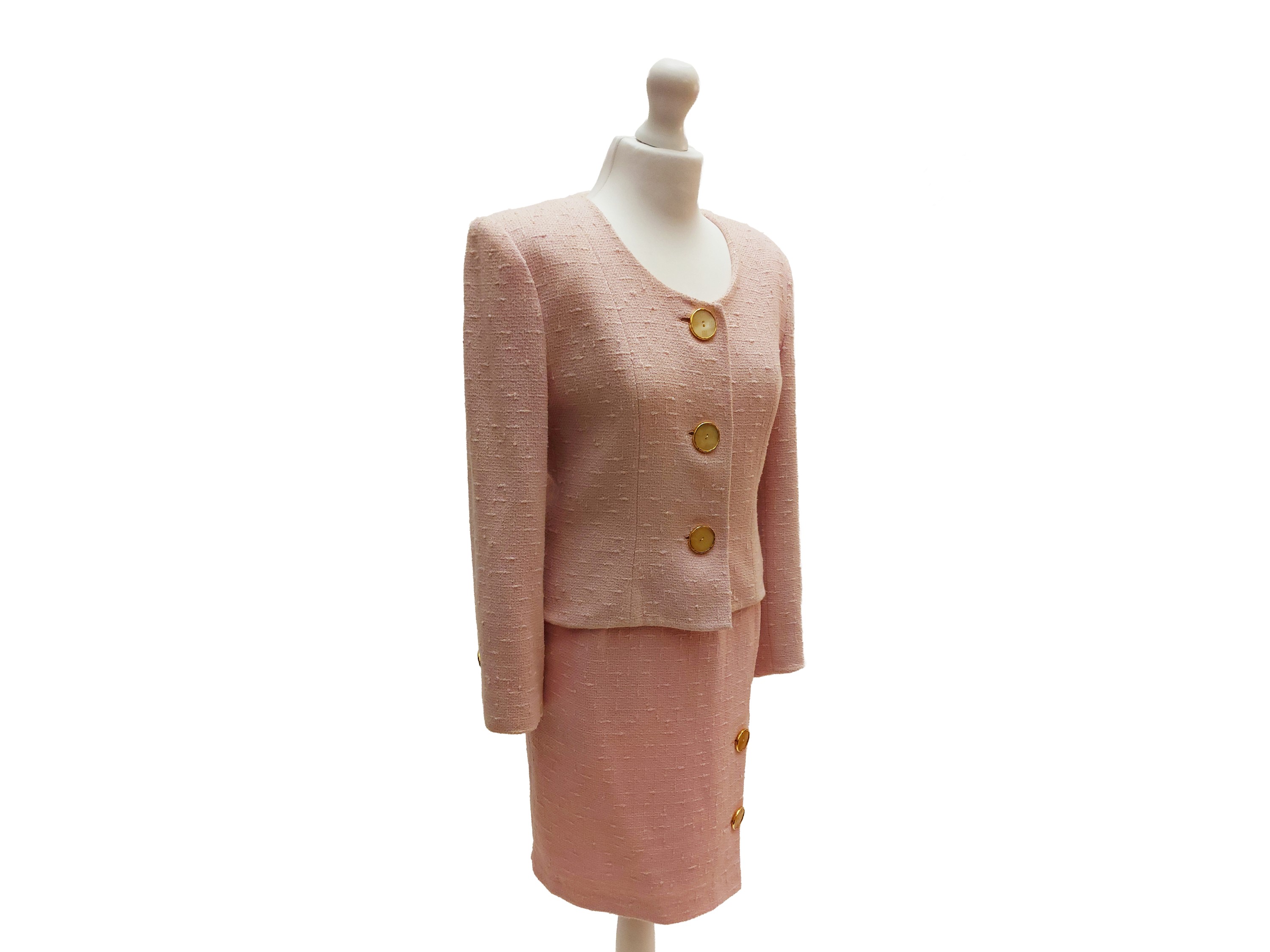 Givenchy, Tailleur in tweed di cotone rosa (anni Novanta)