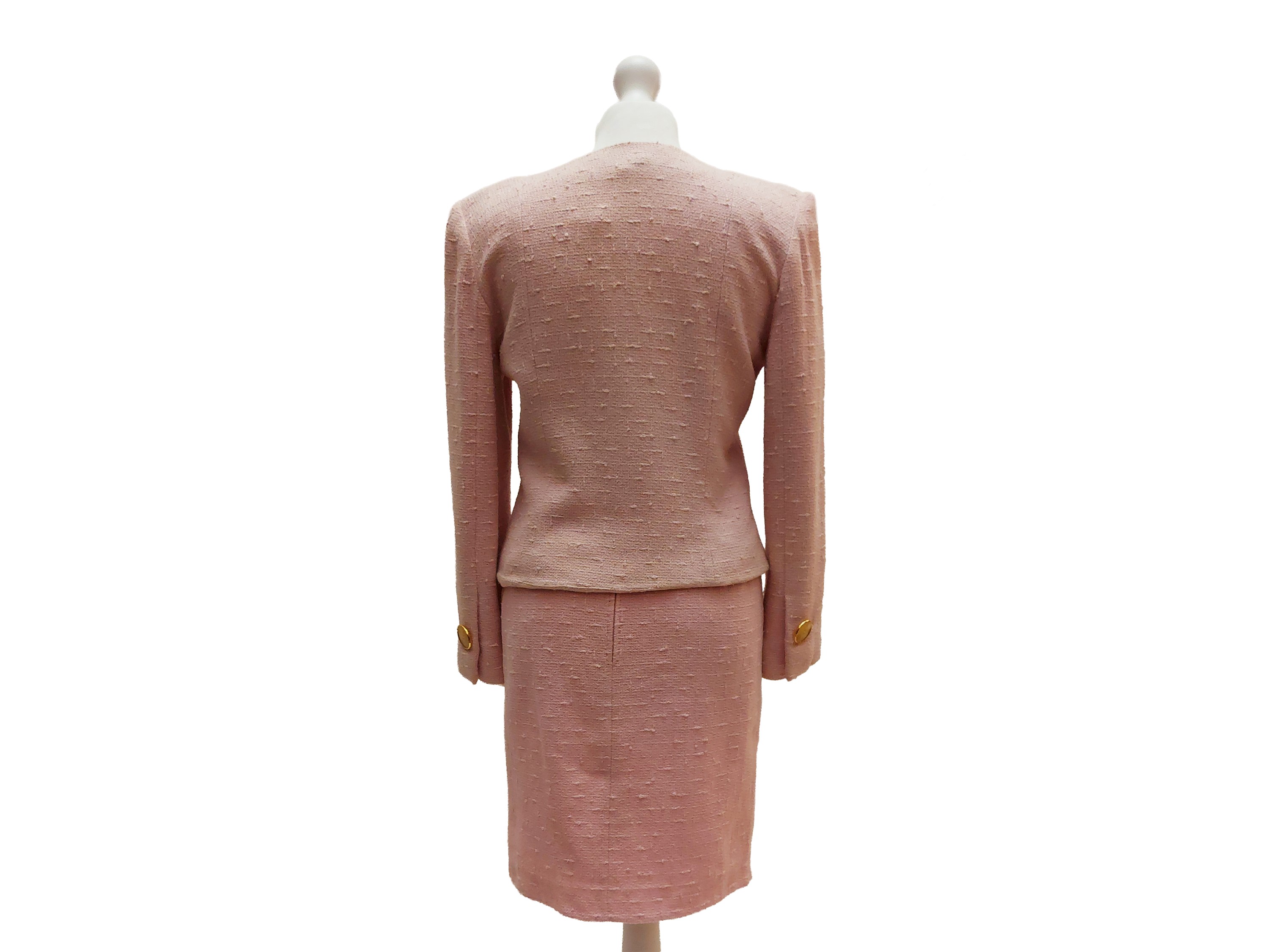 Givenchy, Tailleur in tweed di cotone rosa (anni Novanta)