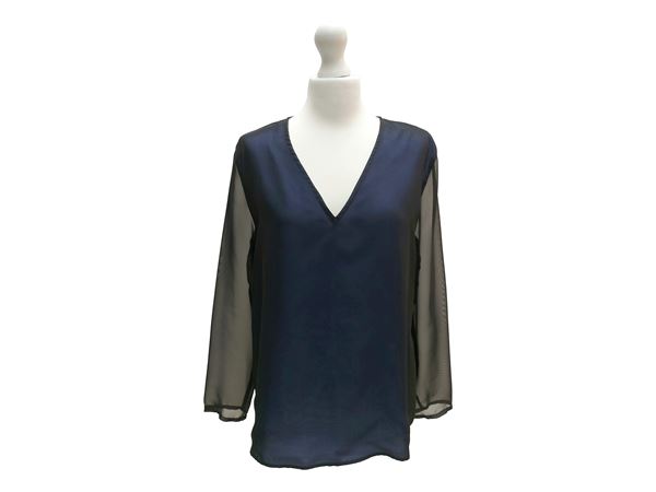 Givenchy - Black silk chiffon blouse