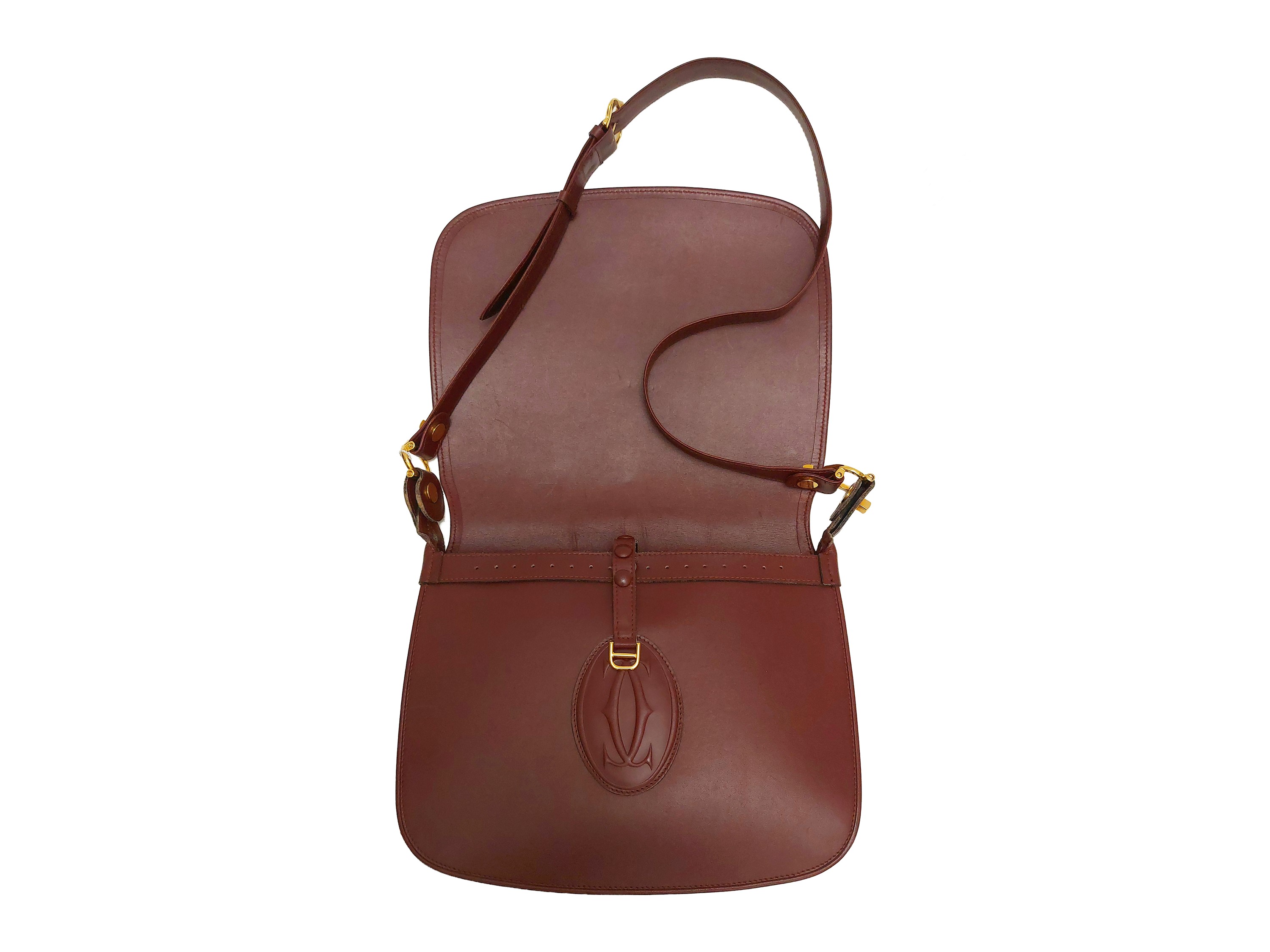 Must De Cartier - Borsa a Tracolla in Pelle Bordeaux