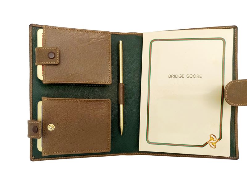 Gucci, Set da bridge in pelle di cinghiale (anni Ottanta)