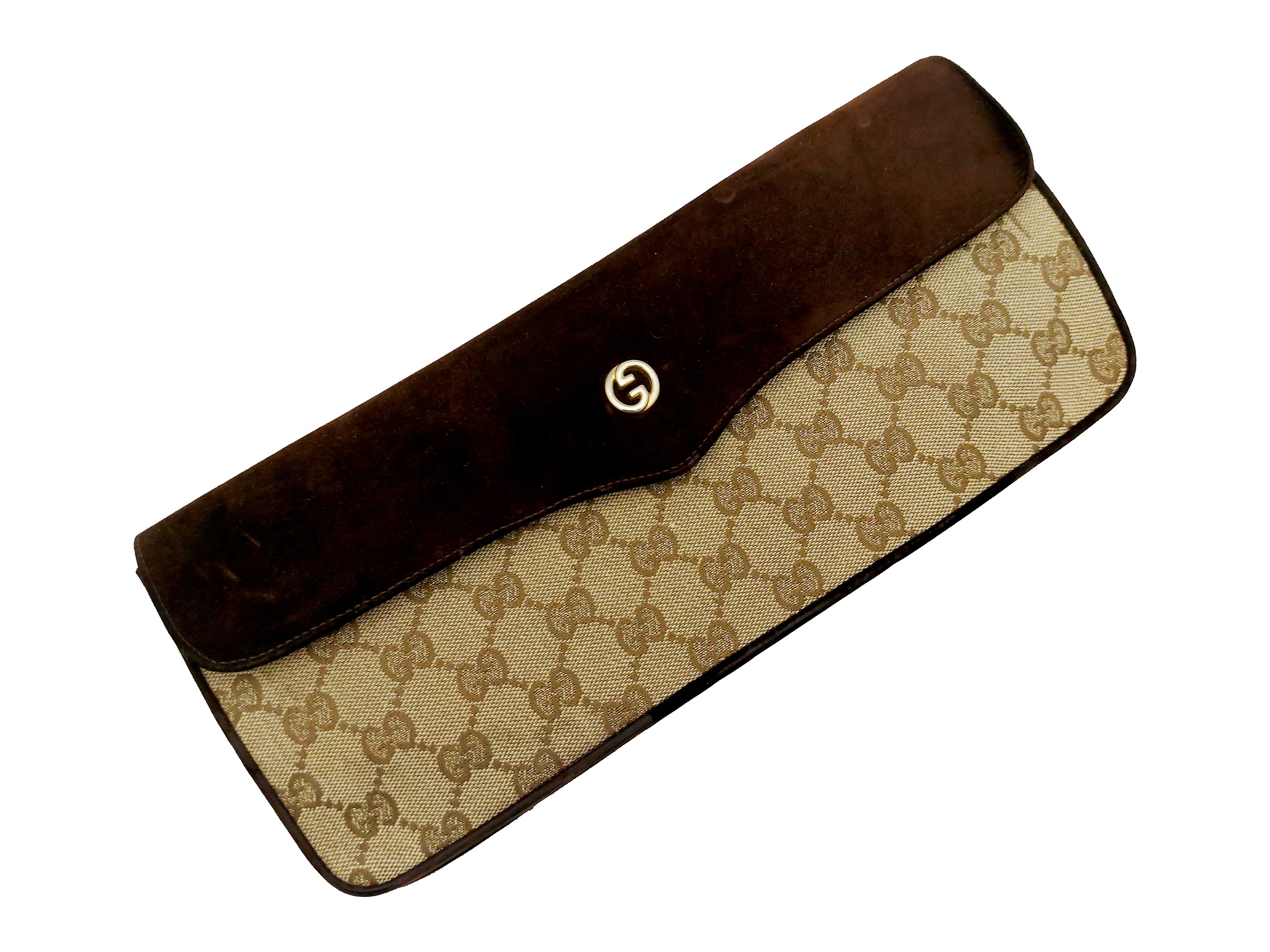 Gucci, Pantofole da viaggio in suede marrone