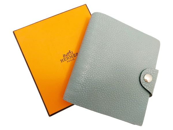 Hermès - Blue jeans leather notebook