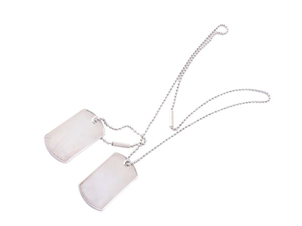 Gucci - Two 925 silver dog tags