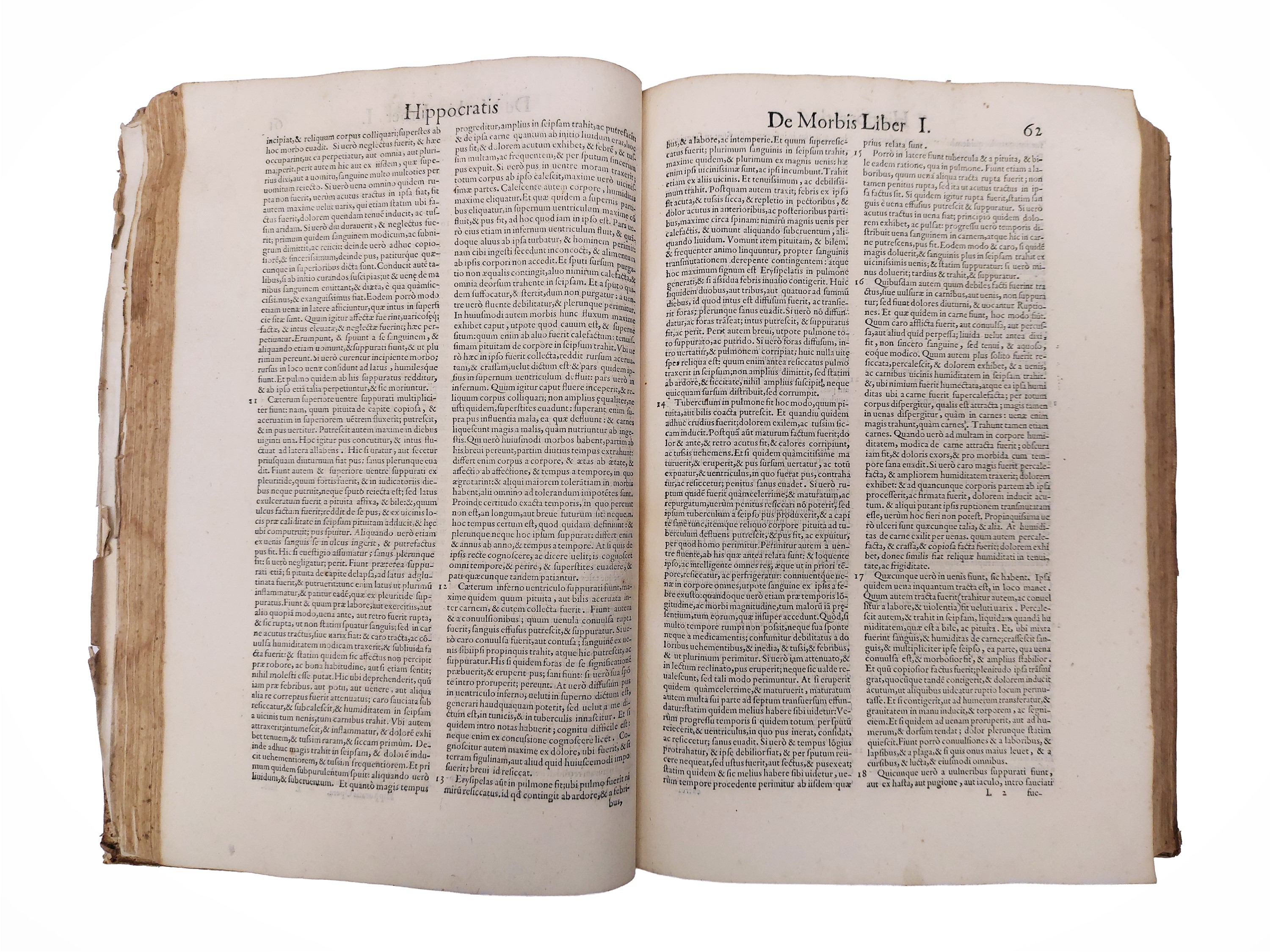 Hippocrates - Ippocrate, Opera omnia medicorum, prima edizione in 1 volume, 1575