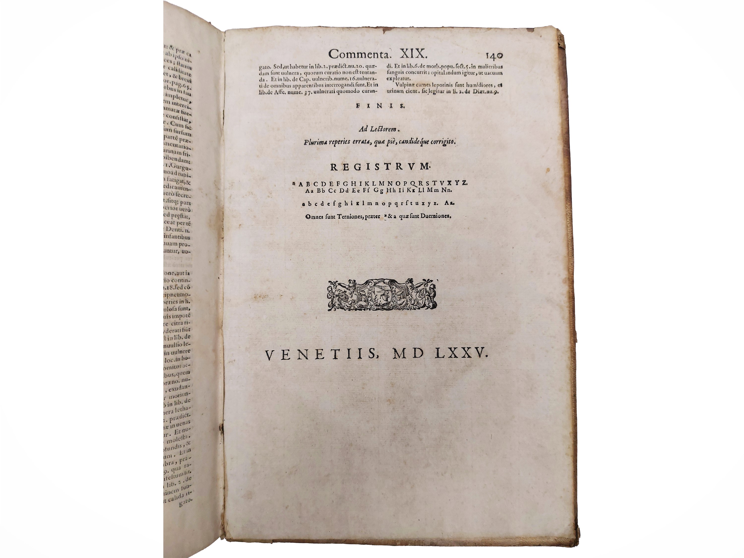 Hippocrates - Ippocrate, Opera omnia medicorum, prima edizione in 1 volume, 1575