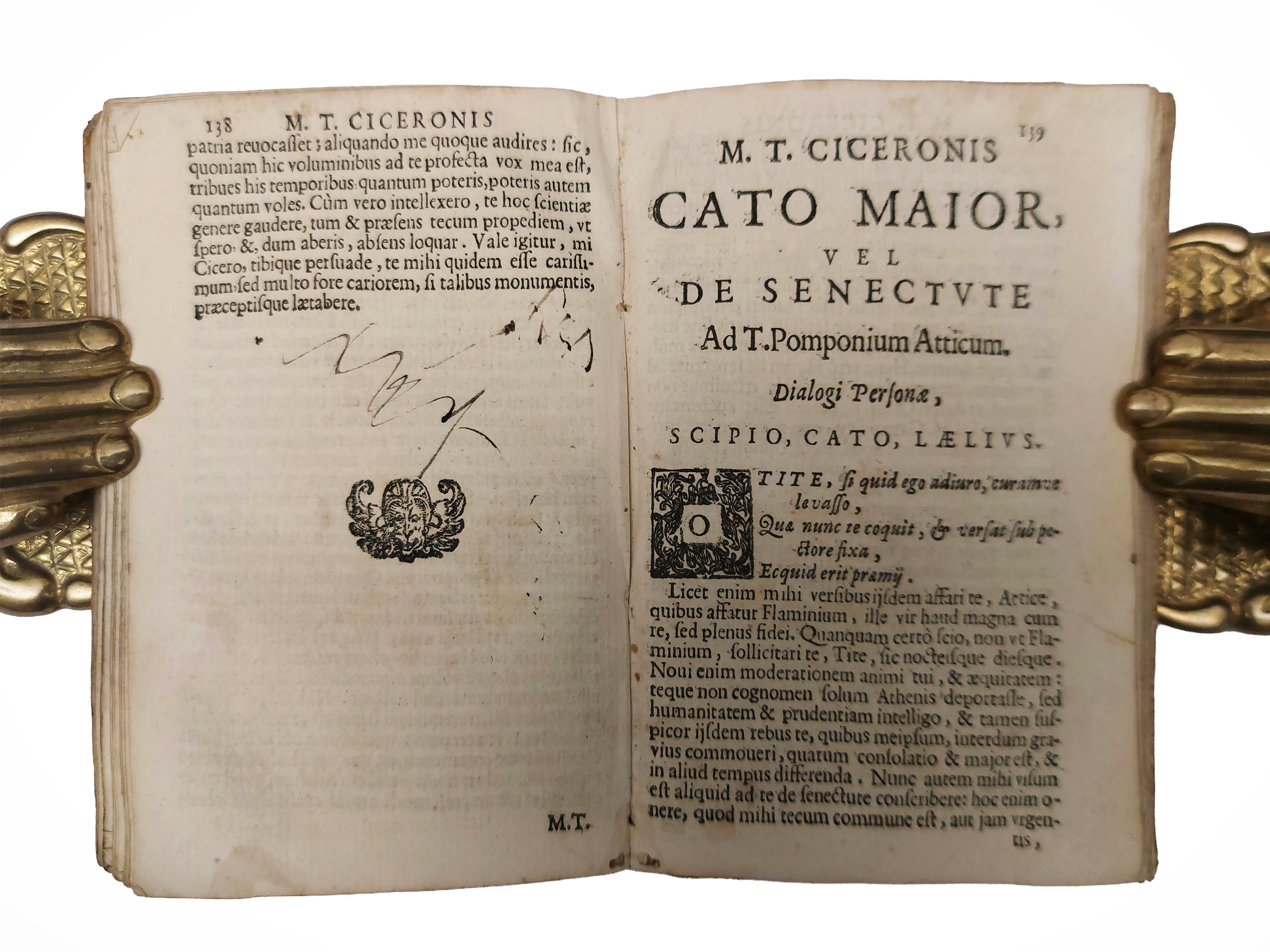 Cicero Marco Tullio - De officiis: libri tre (edizione veneziana, XVI-XVII secolo)