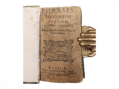Phrases elegantiae, poeticae. Epitheta, anthitheta, florilegio scolastico, Mutinae, 1626
