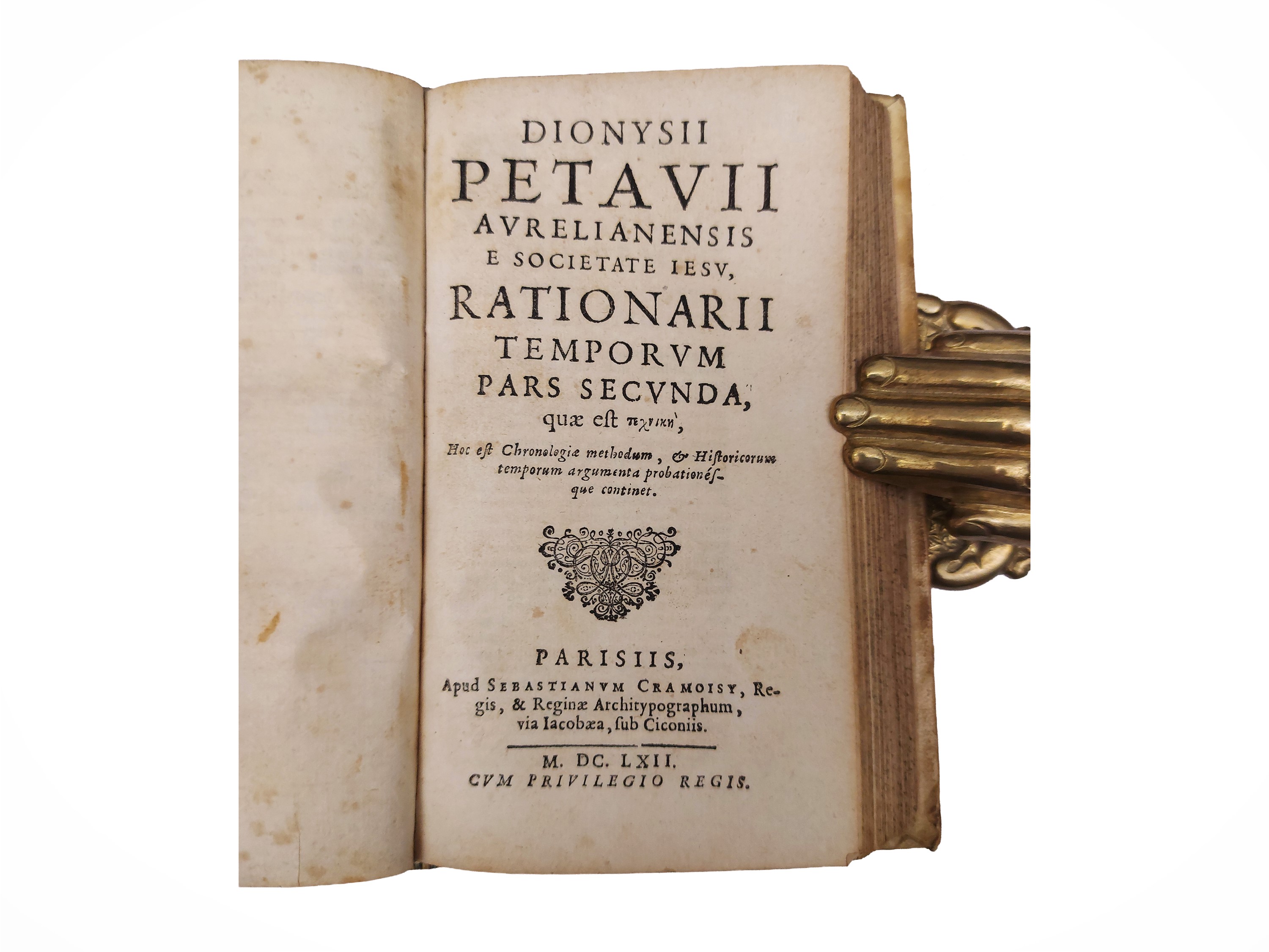 Denis Petau - Rationarium temporum. Edizione del 1663, in-12°
