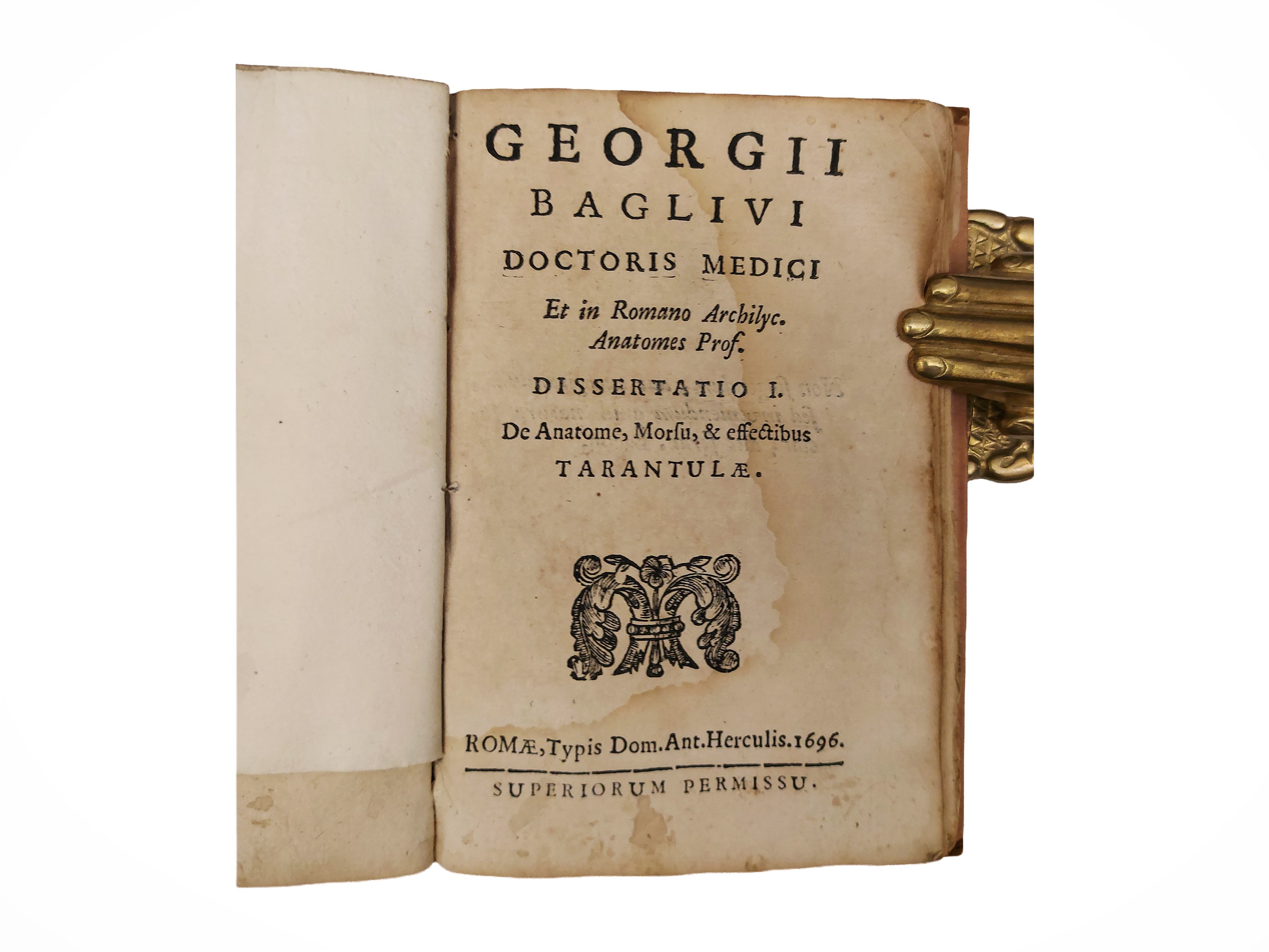Giorgio Baglivi - De Praxi medica. Trattato medico, prima edizione (1696)