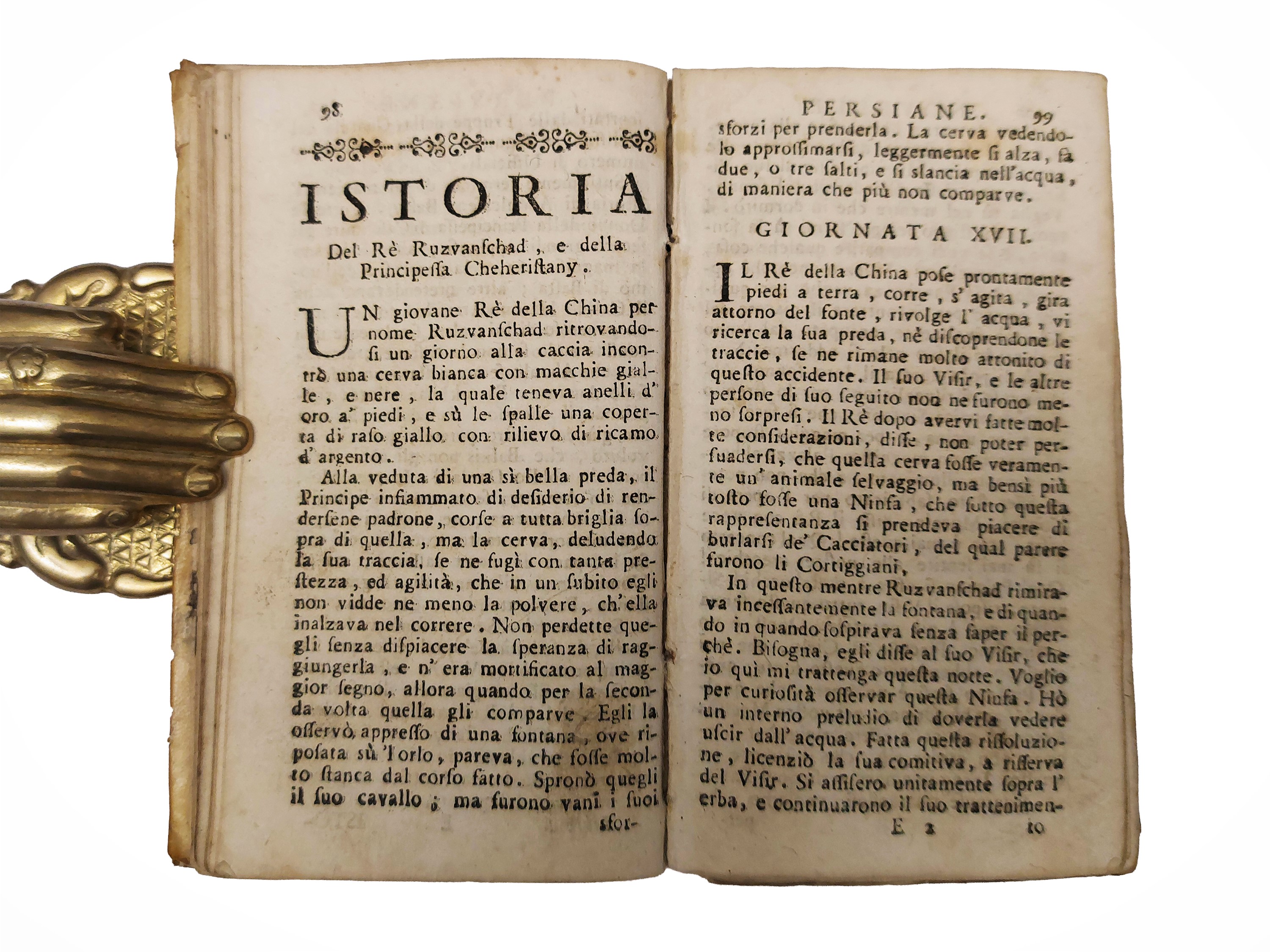 Novelle persiane, due libri in edizioni diverse (Venezia 1752; Bassano, Remondini, s.d.), in-12°