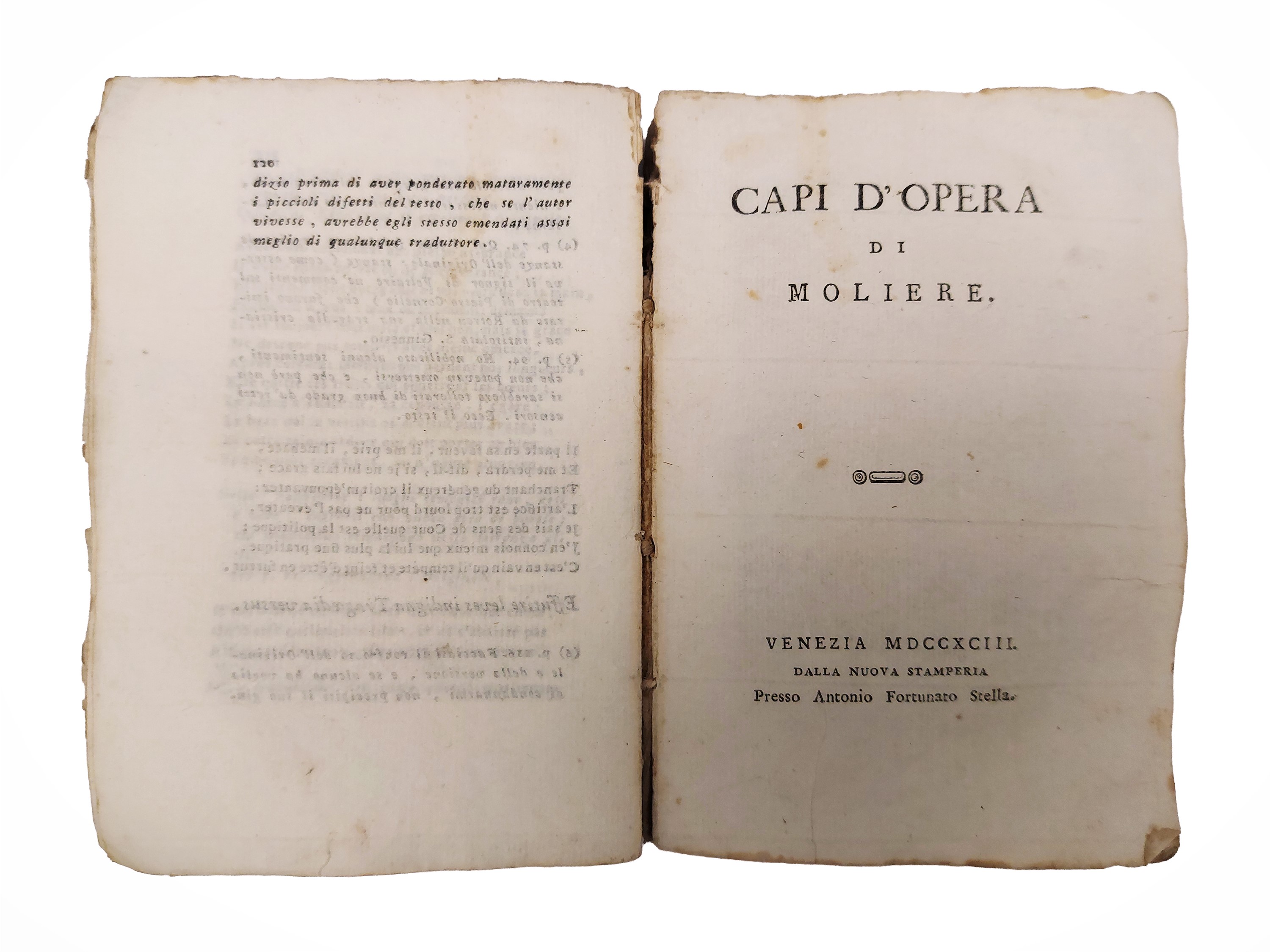 Raccolta di componimenti teatrali, Venezia, 1793