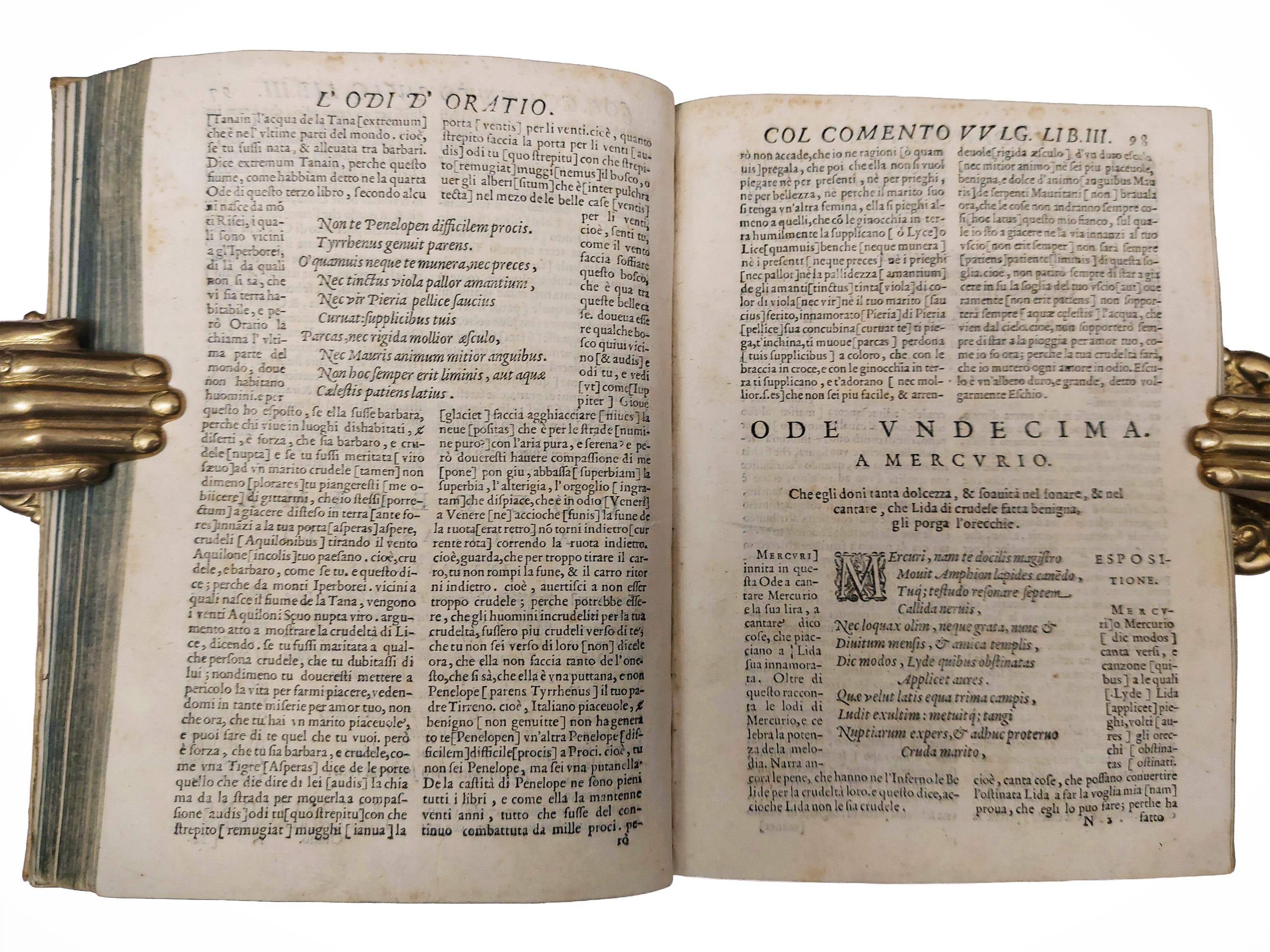 Quintus Horatius Flaccus - L'opere d'Oratio poeta lirico. Commentario in lingua vulgare toscana, ...