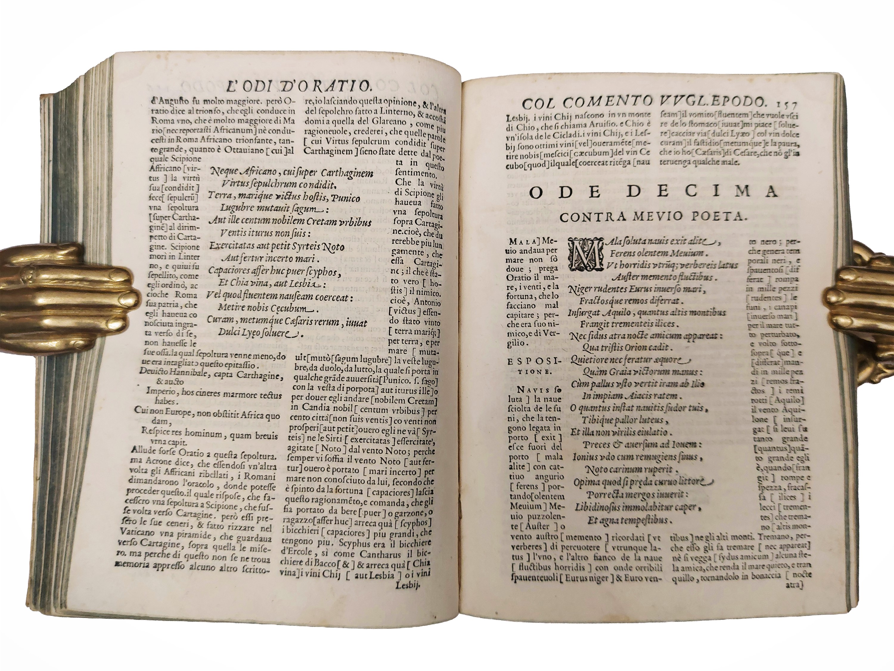 Quintus Horatius Flaccus - L'opere d'Oratio poeta lirico. Commentario in lingua vulgare toscana, ...