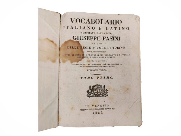 Vocabolario italiano e latino
